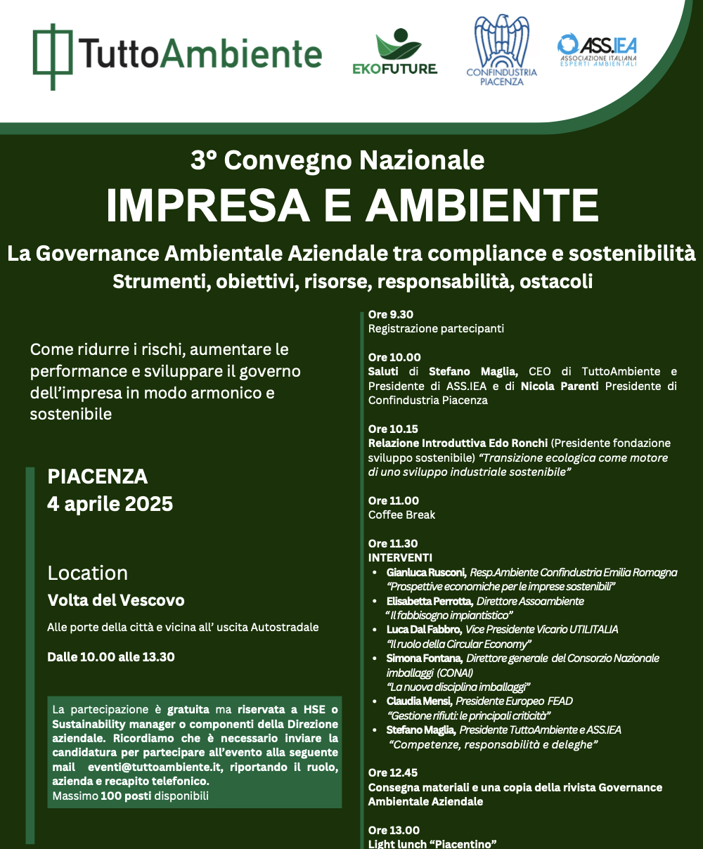 Impresa e Ambiente: La Governance Ambientale Aziendale tra compliance e sostenibilità